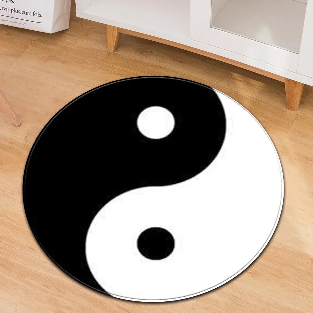 Home Gym Mma - Yin Yang Taiji Tappeto rotondo Fiore
