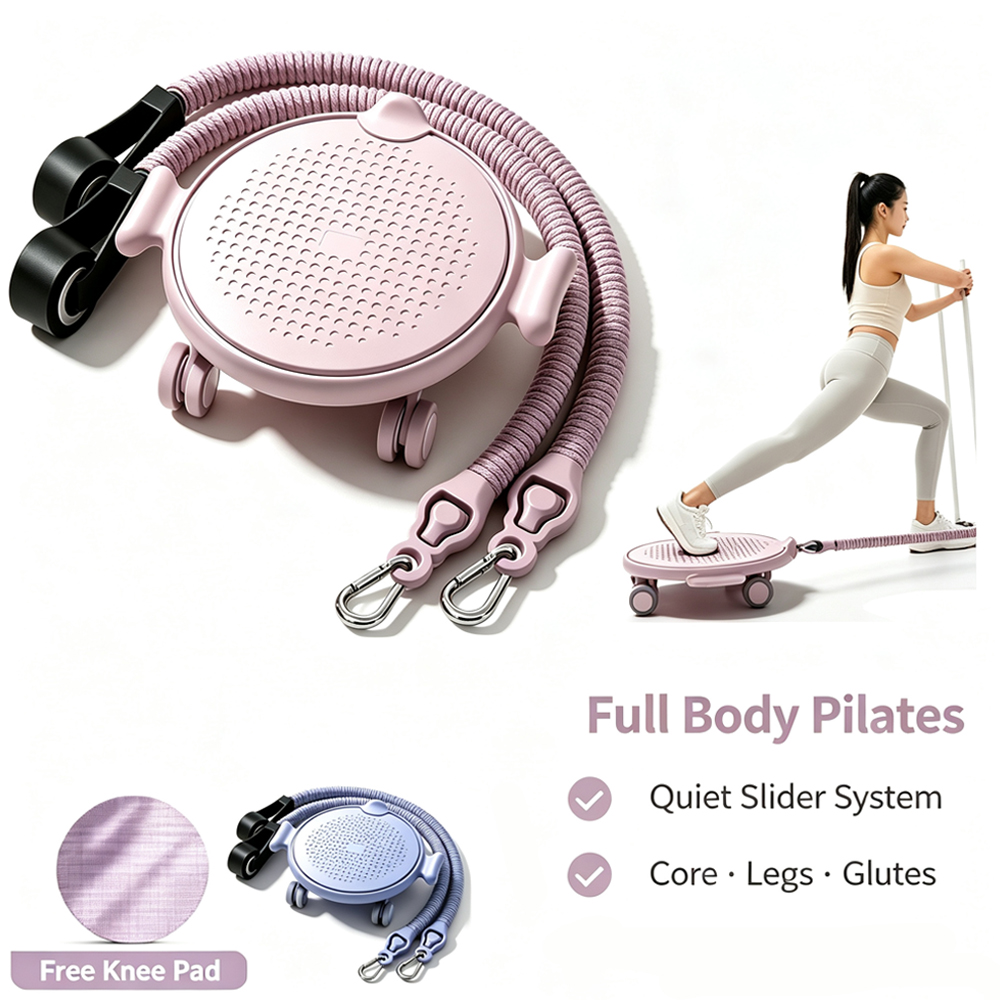 Home Gym Kit - Kit Rullo Addominale con Disco Scorrevole